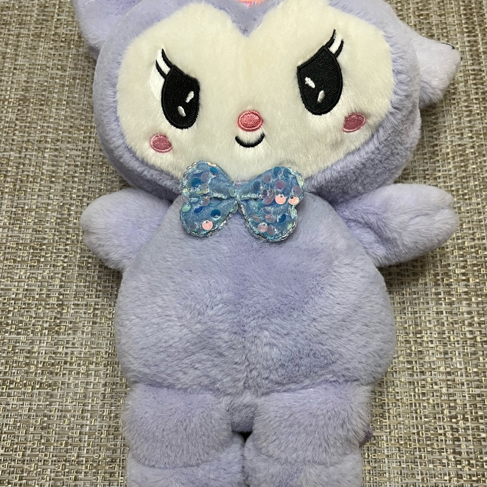 Adorable Plush Cat Toy with Bow